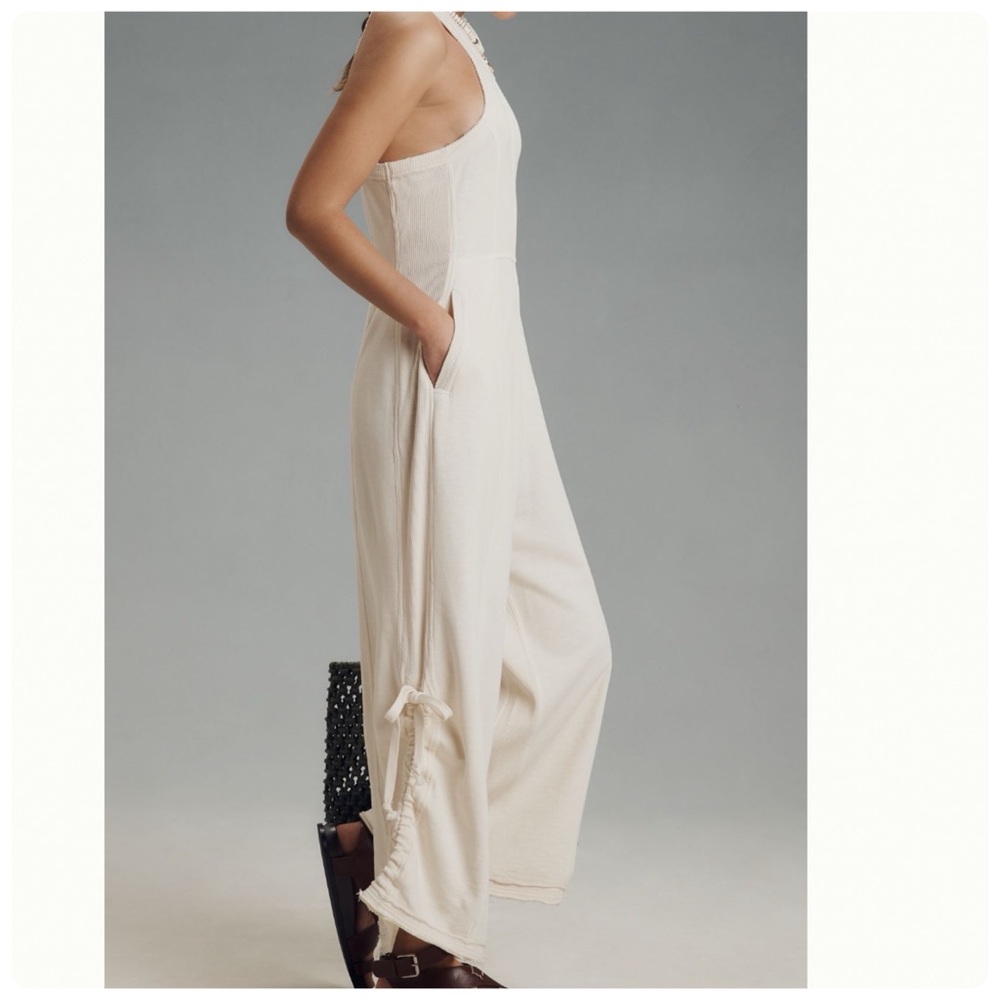 NWT Anthropologie Daily Practice Horizon Wide-Leg Knit Jumpsuit , size M/L - Picture 4 of 17